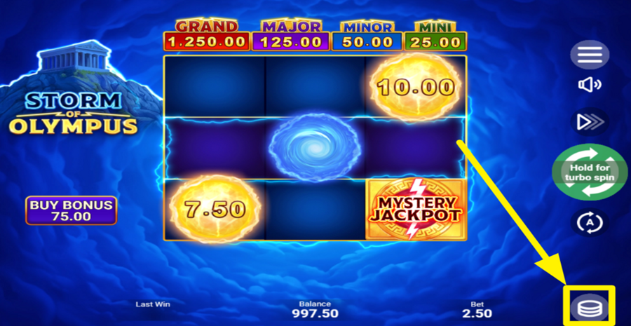 Storm Of Olympus Adjust Bet