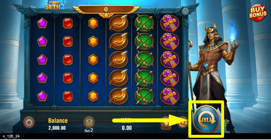Storm Of Seth 2 Spin Button