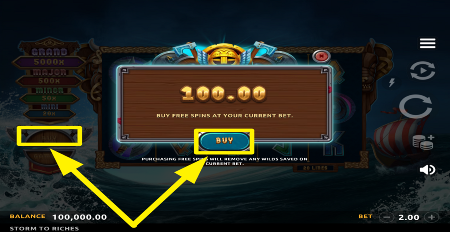 Storm To Riches Buy Free Spins