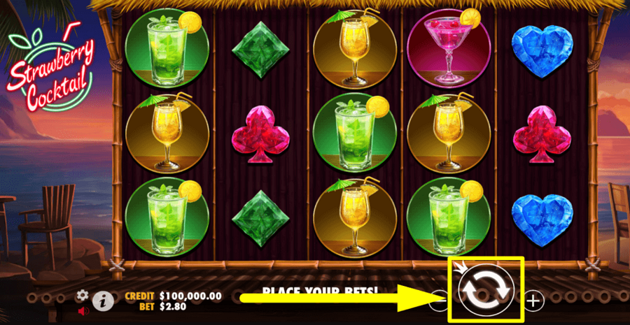 Strawberry Cocktail Spin Button