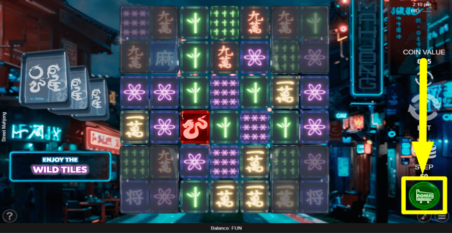 Street Mahjong Bonus Feature