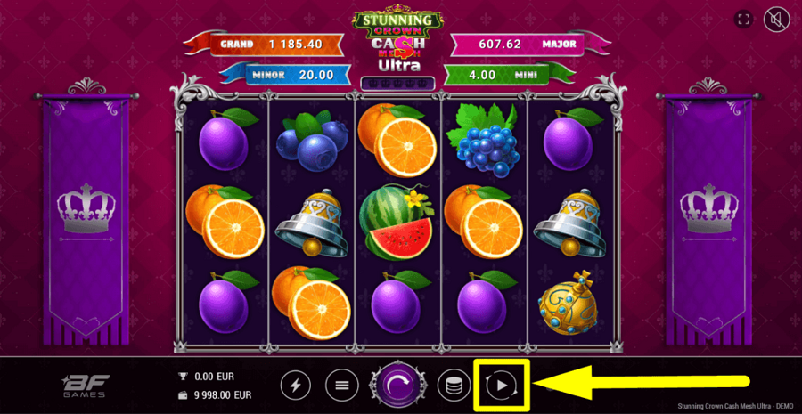 Stunning Crown Cash Mesh Ultra Autoplay Feature