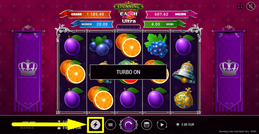 Stunning Crown Cash Mesh Ultra Turbo Feature