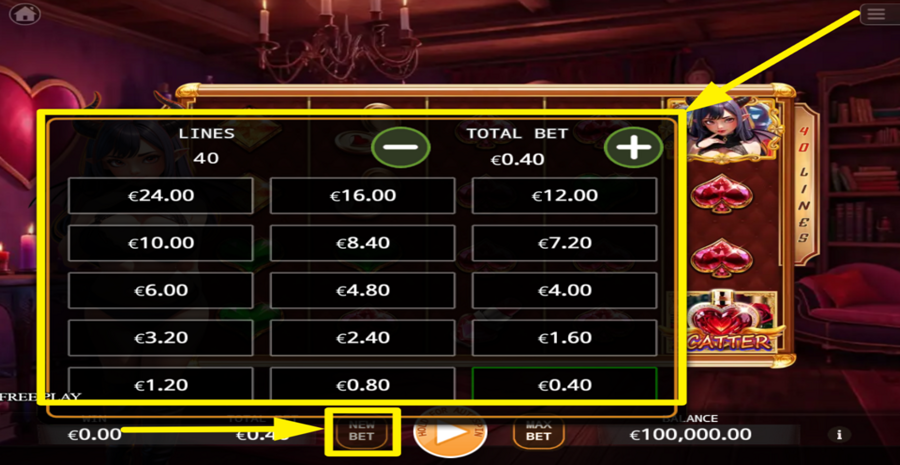 Succubus Secret Adjust Bet
