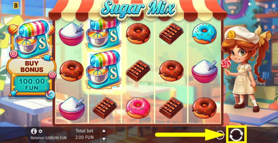 Sugar Mix Spin Button