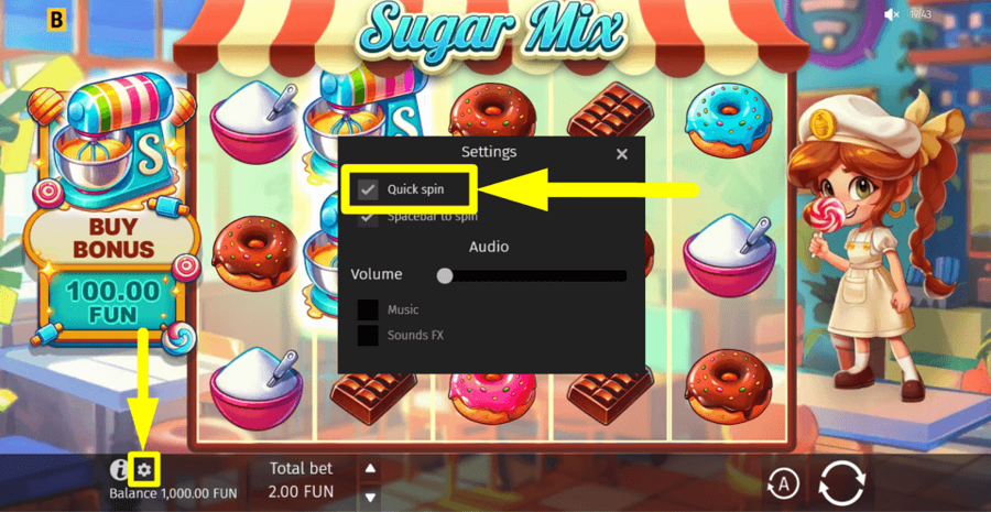 Sugar Mix Turbo Feature