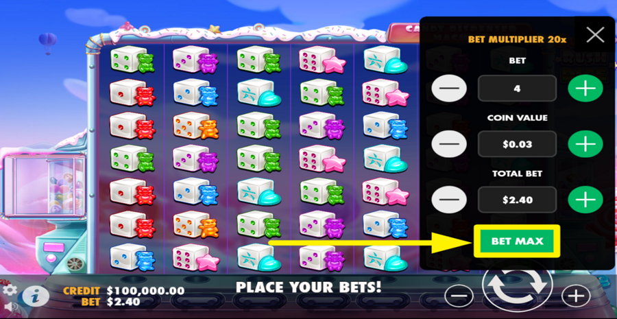 Sugar Rush Dice Max Bet
