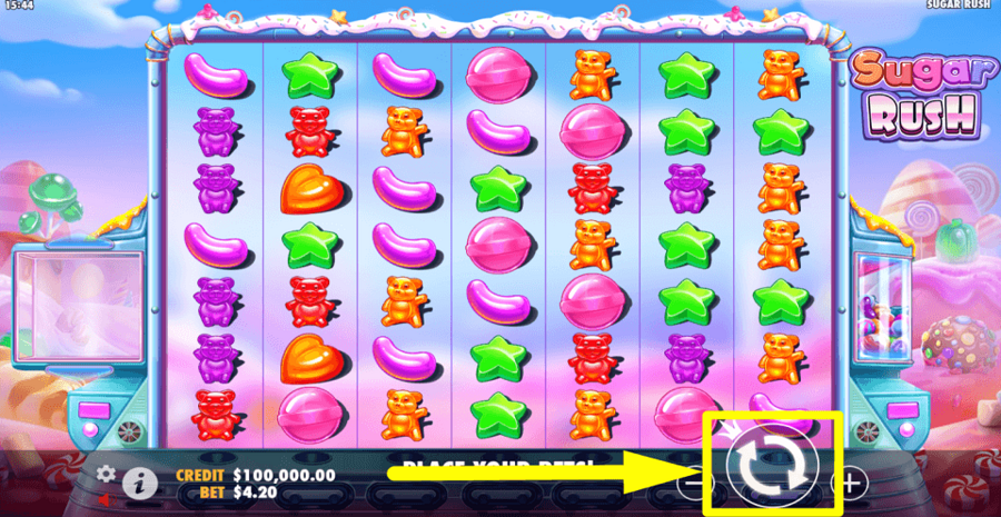 Sugar Rush Spin Button