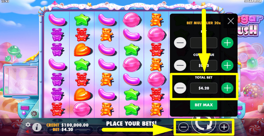 Sugar Rush Total Bet Value