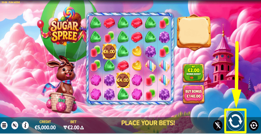 Sugar Spree Spin Button