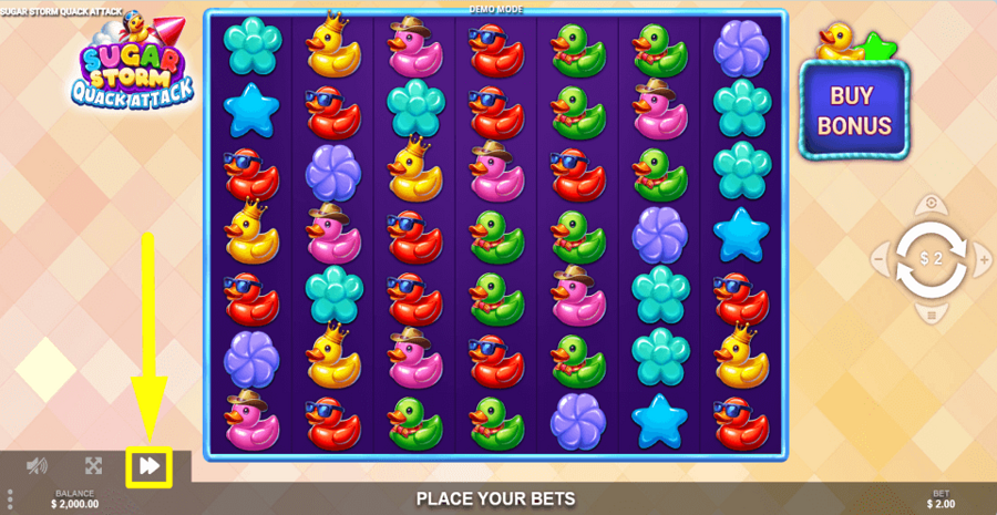Sugar Storm Quack Attack Quick Spin Feature