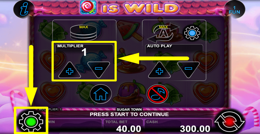 Sugar Town Bet Value