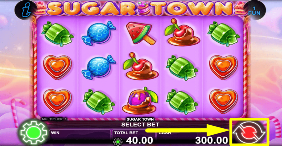Sugar Town Spin Button