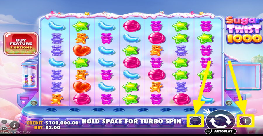 Sugar Twist 1000 Adjust Bet