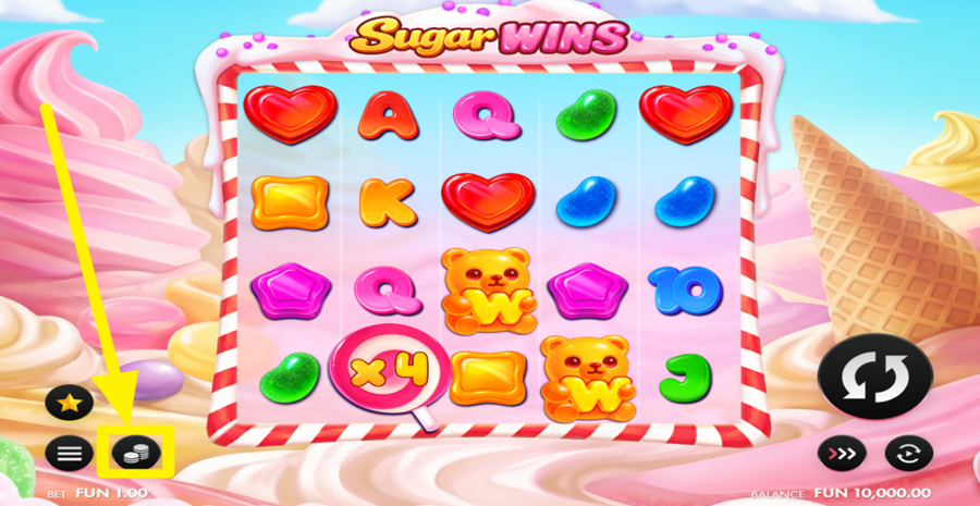 Sugar Wins Adjust Bet