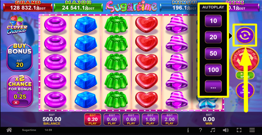 Sugartime Autoplay Feature