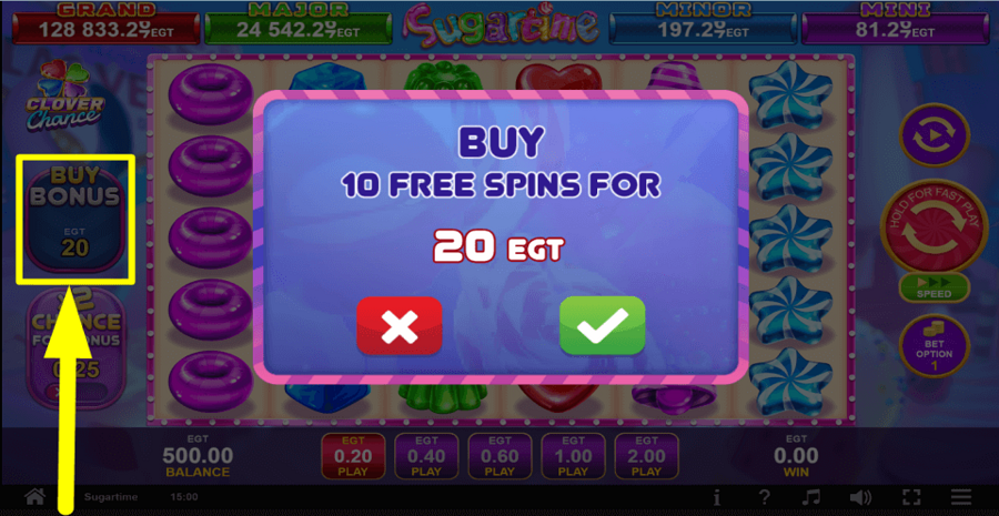 Sugartime Buy Feature