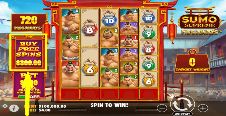 Sumo Supreme Megaways Buy Feature