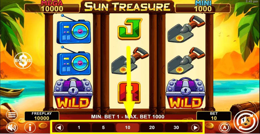 Sun Treasure Bet Value