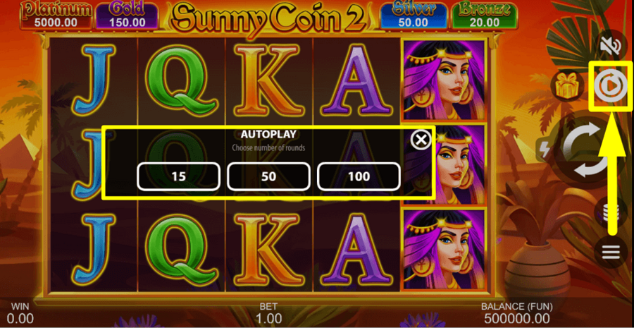 Sunny Coin 2 Hold The Spin Autoplay Feature