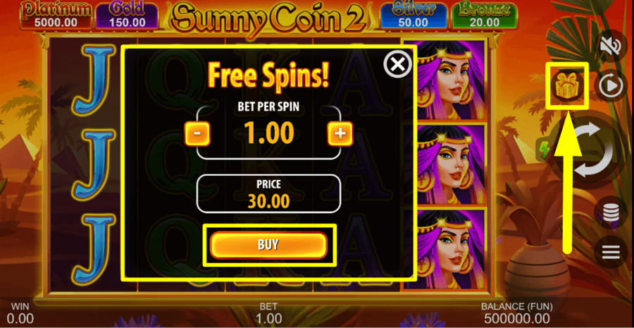 Sunny Coin 2 Hold The Spin Buy Feature