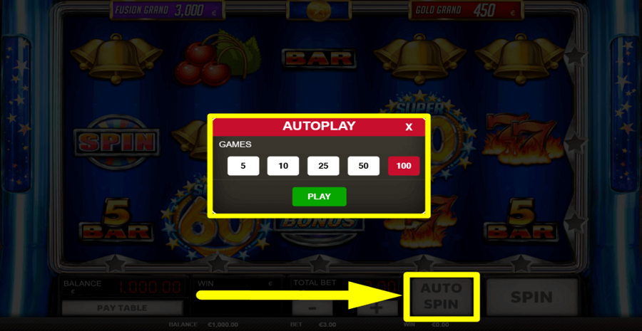 Super 60 Stars Autoplay Feature