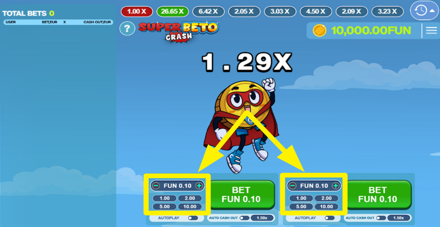 Super Beto Crash Adjust Bet