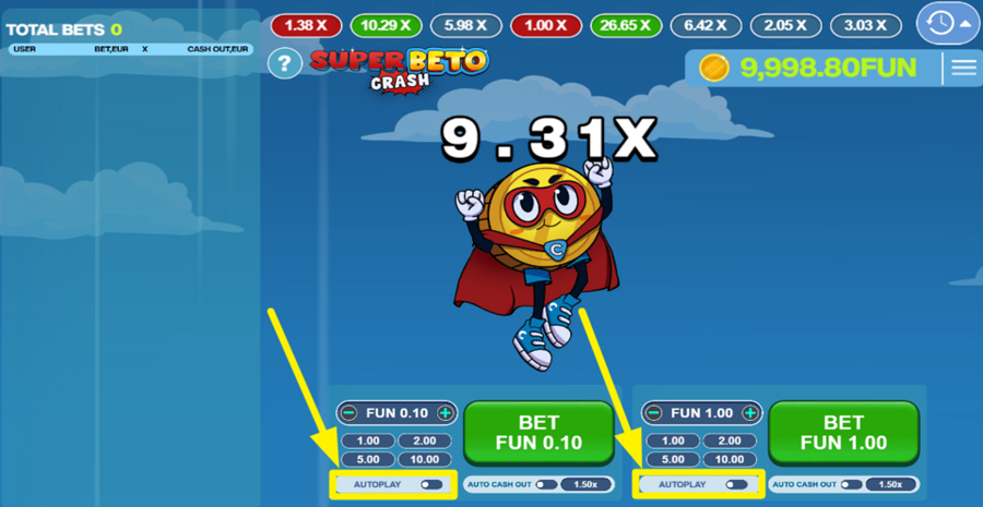 Super Beto Crash Autoplay