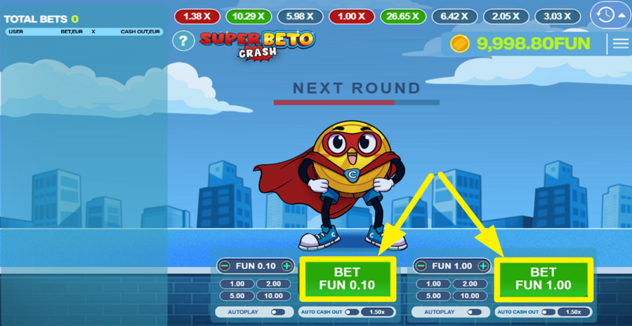 Super Beto Crash Place Bet