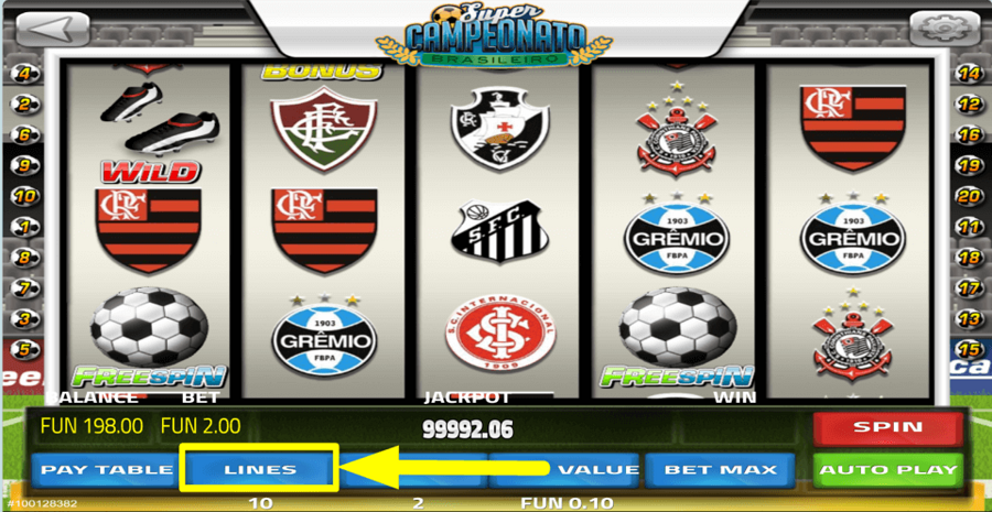 Super Campeonato Brasileiro Adjustable Paylines