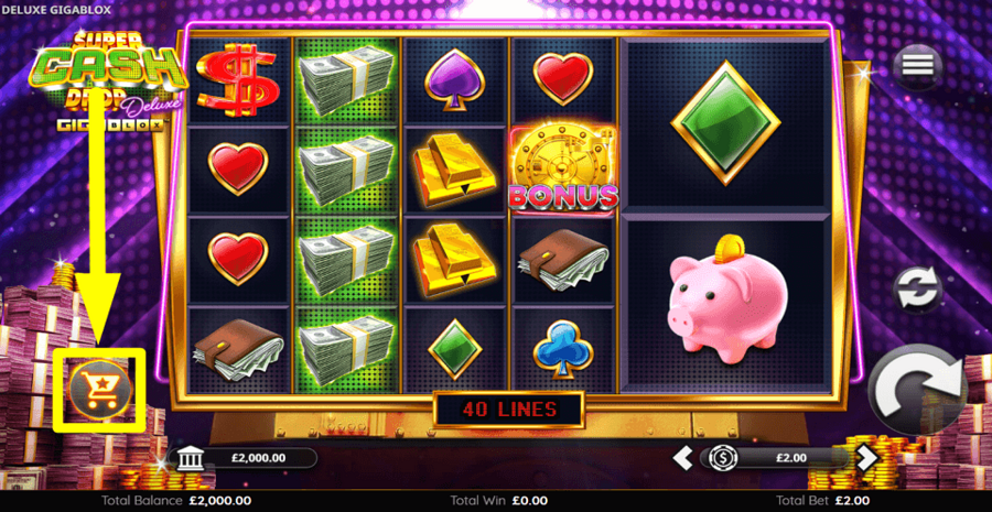 Super Cash Drop Deluxe Gigablox Buy Feature