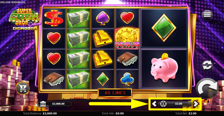 Super Cash Drop Deluxe Gigablox Determine Your Bet