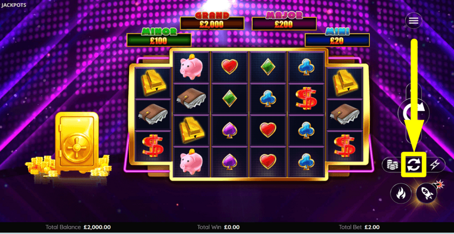 Super Cash Drop Jackpots Autoplay Feature