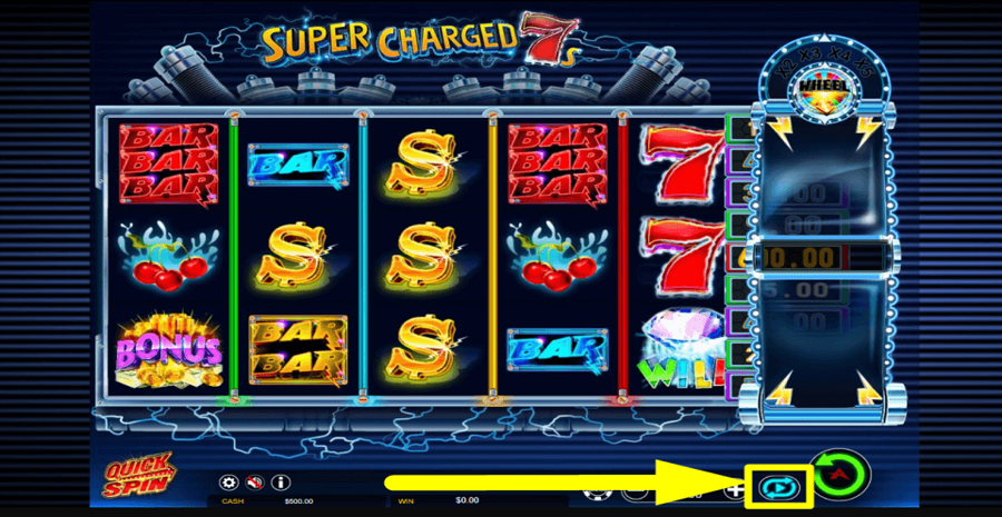 Super Charged 7s Autoplay Feature