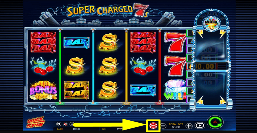 Super Charged 7s Max Button