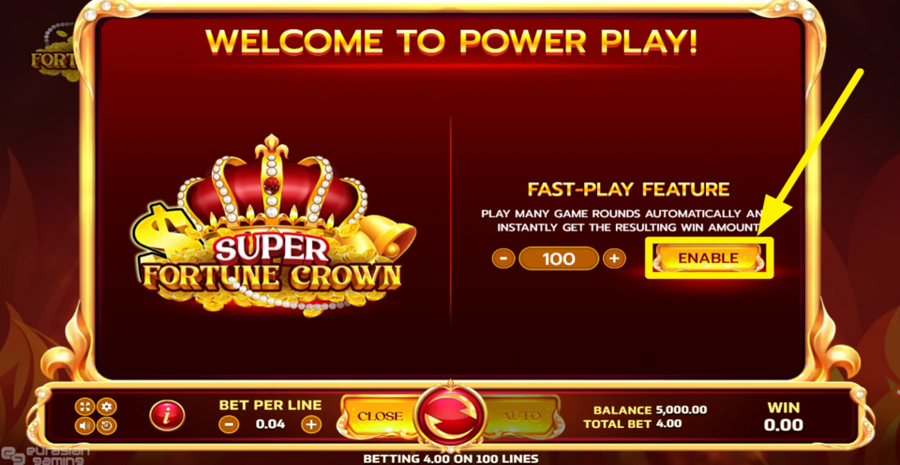 Super Fortune Crown Fast Play
