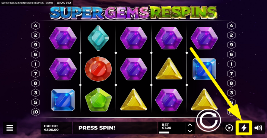 Super Gems Respins Turbo