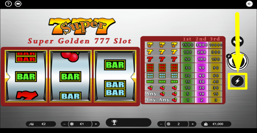 Super Golden 777 Turbo Feature