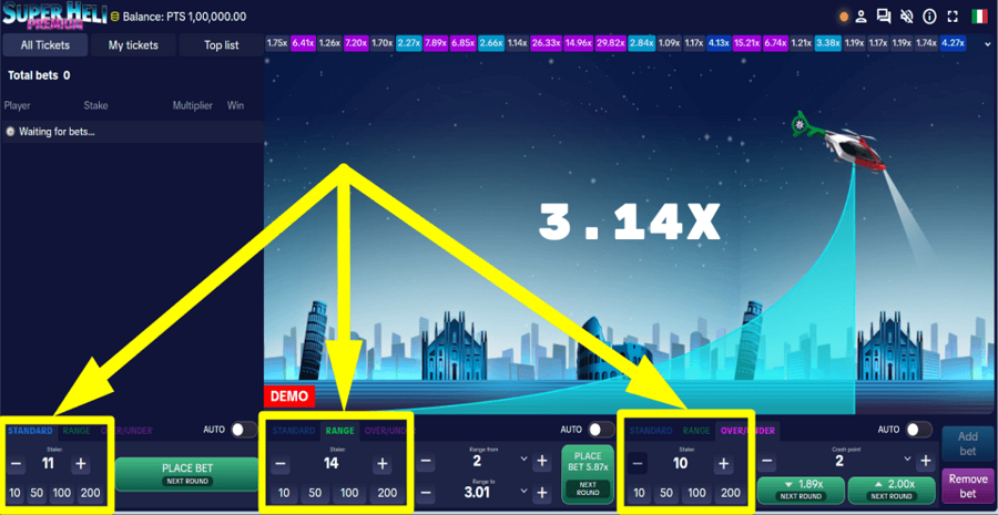 Super Heli Premium Bet Value