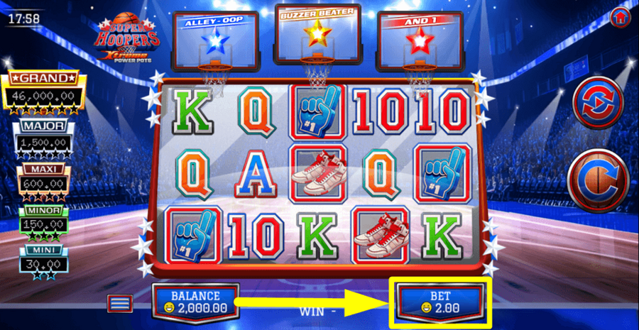 Super Hoopers Xtreme Power Pots Bet Value
