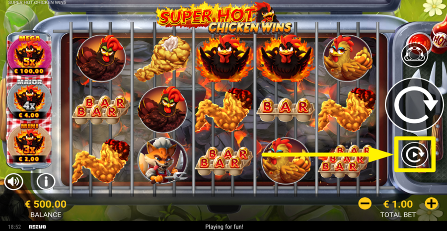 Super Hot Chicken Wins Autoplay