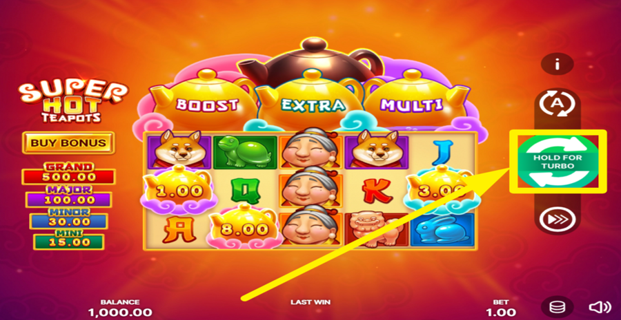 Super Hot Teapots Hold And Win Spin