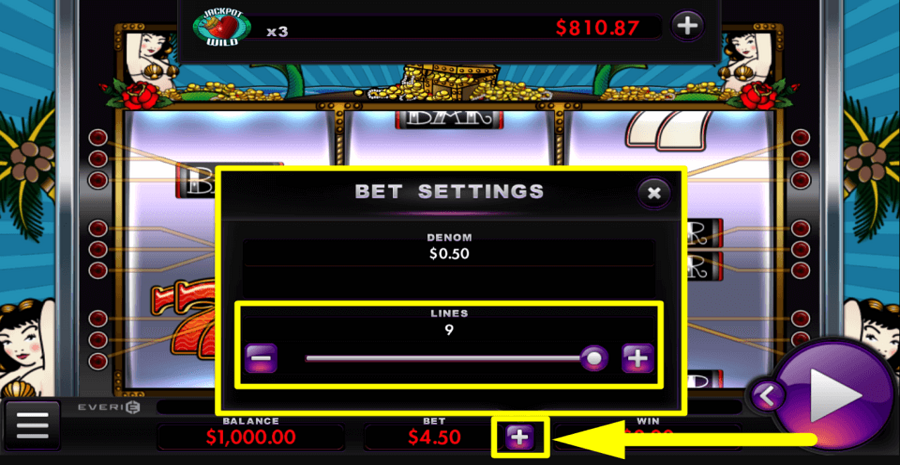 Super Jackpot Seven Seas Bet Value