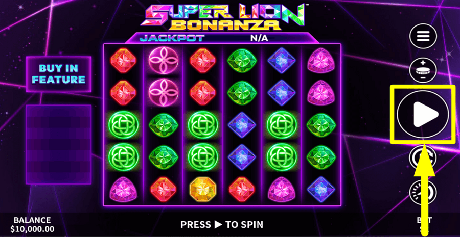 Super Lion Bonanza Jackpot Play Button