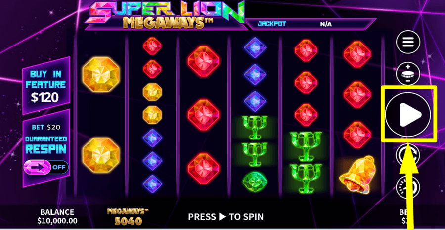 Super Lion Megaways Play Button