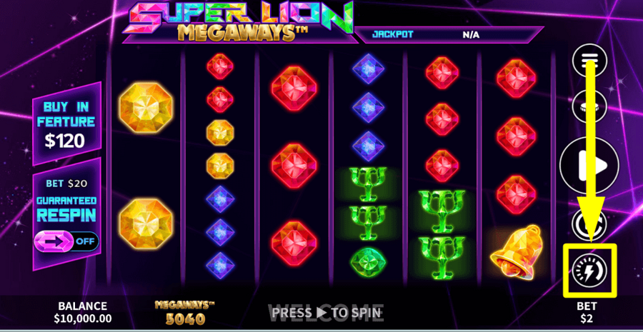 Super Lion Megaways Turbo Feature