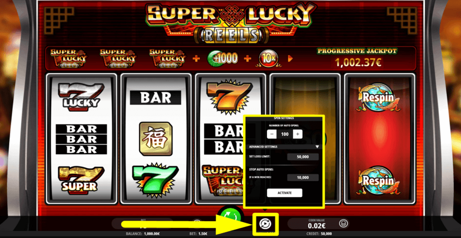 Super Lucky Reels Autoplay Feature