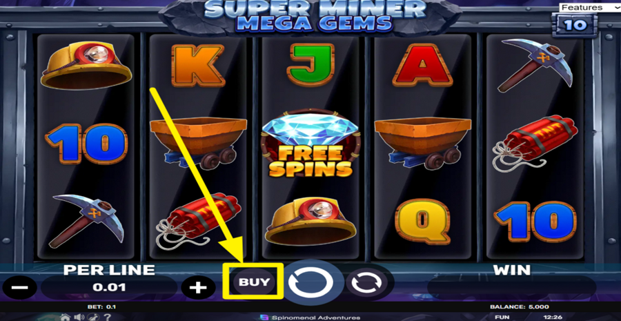 Super Miner Mega Gems Buy Bonus