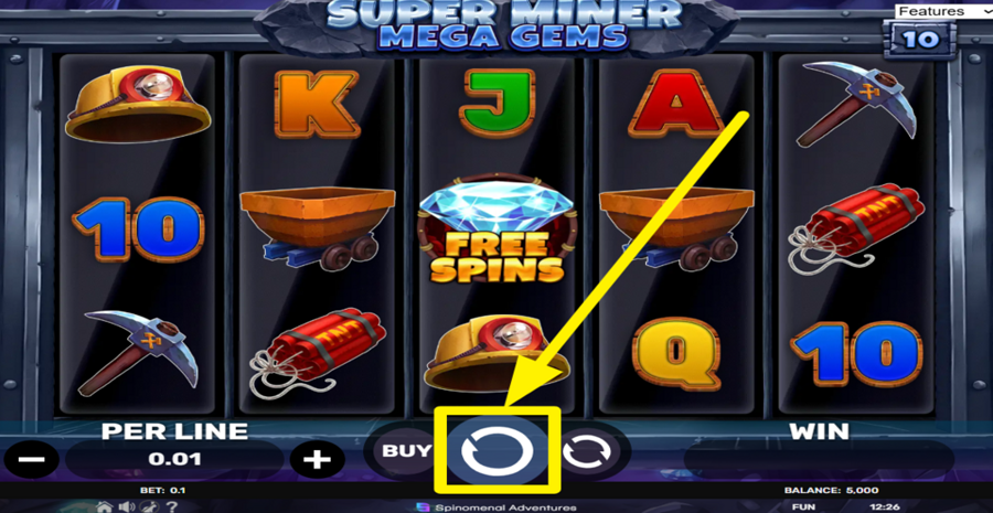 Super Miner Mega Gems Spin