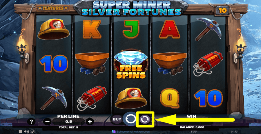 Super Miner Silver Fortunes Autoplay Feature